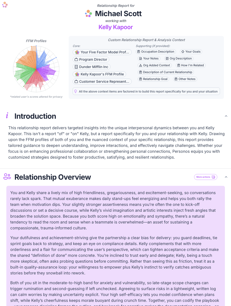 Dynamic Report Relationship